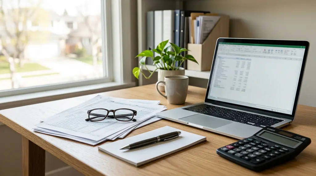 Professional accounting and tax workspace