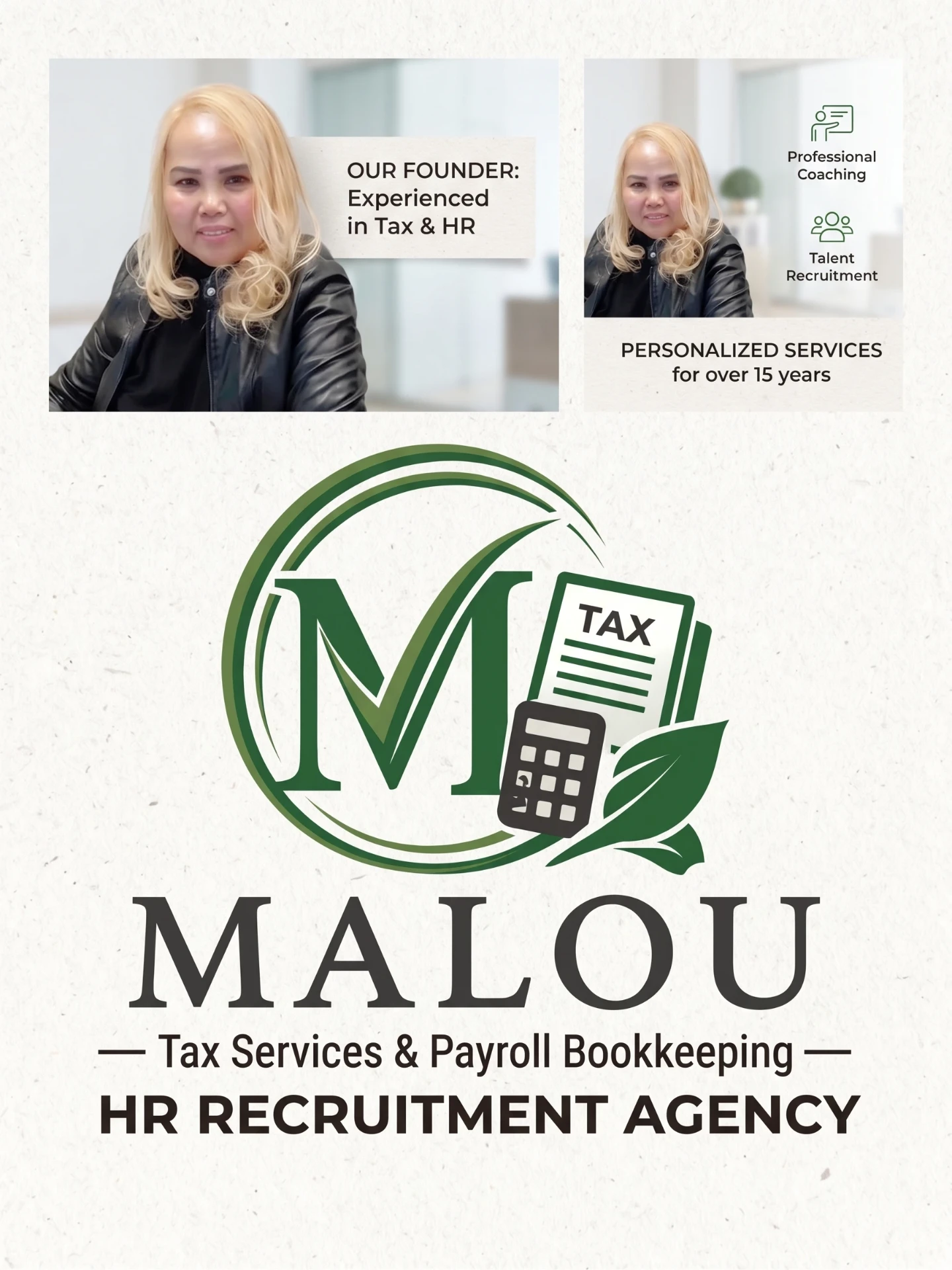 Malou Tax Services & Payroll Bookkeeping founder and tax, payroll, and bookkeeping services